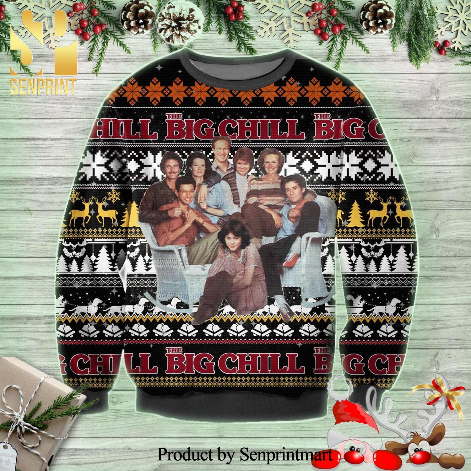 The Big Chill Comedy Knitted Ugly Christmas Sweater