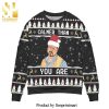 The Big Lebowski Calmer Than You Are Knitted Ugly Christmas Sweater