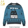 The Blues Brothers Snowflake Knitted Ugly Christmas Sweater – Black Blue