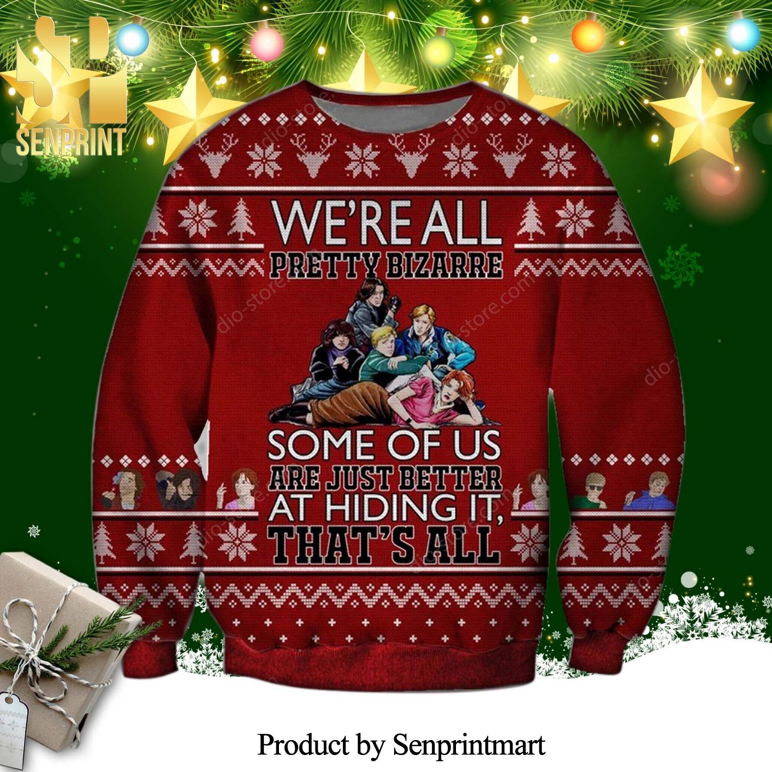 The Breakfast Club Pretty Bizarre Lord Of The Rings Knitted Ugly Christmas Sweater