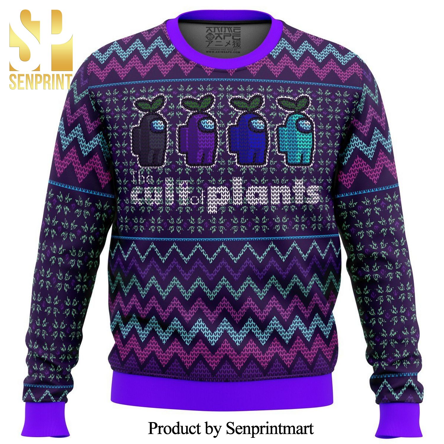 The Cult Of Plants Among Us Premium Knitted Ugly Christmas Sweater