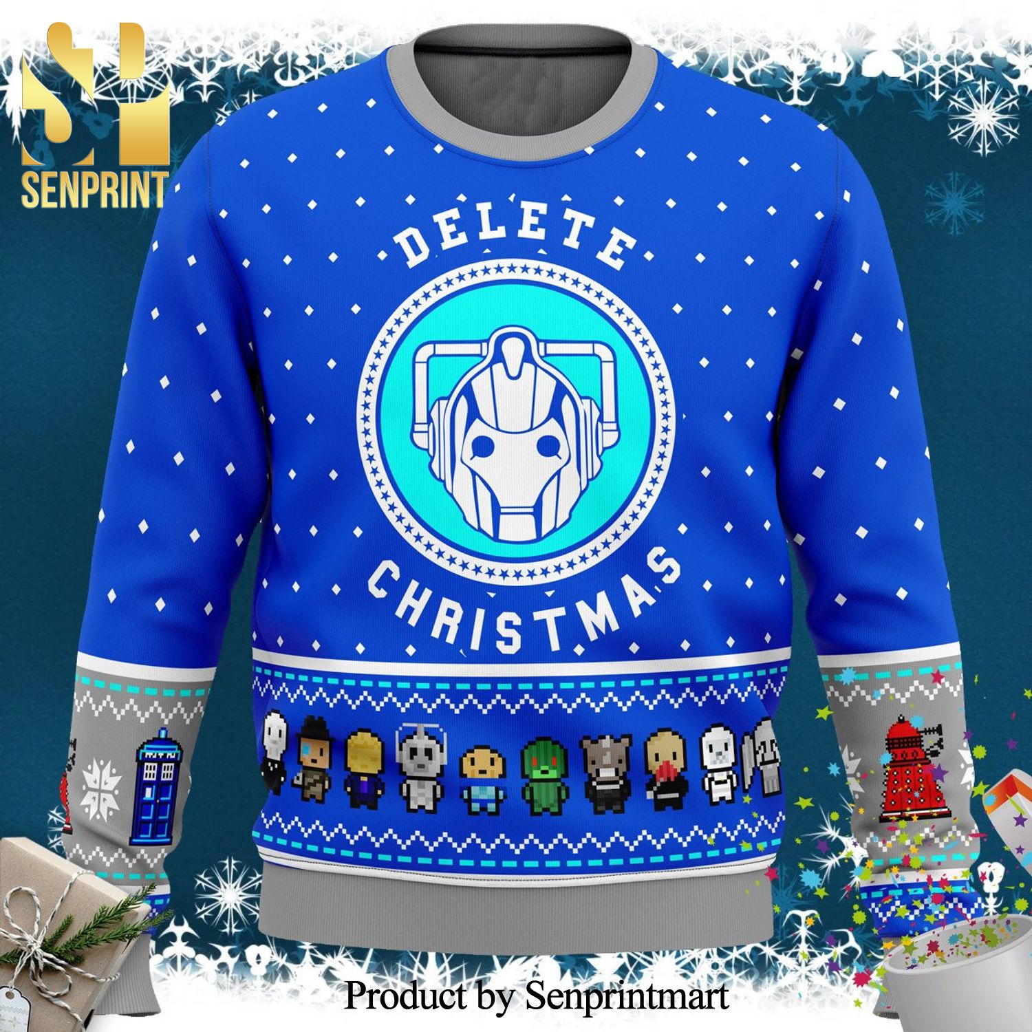 The Daleks Doctor Who Knitted Ugly Christmas Sweater