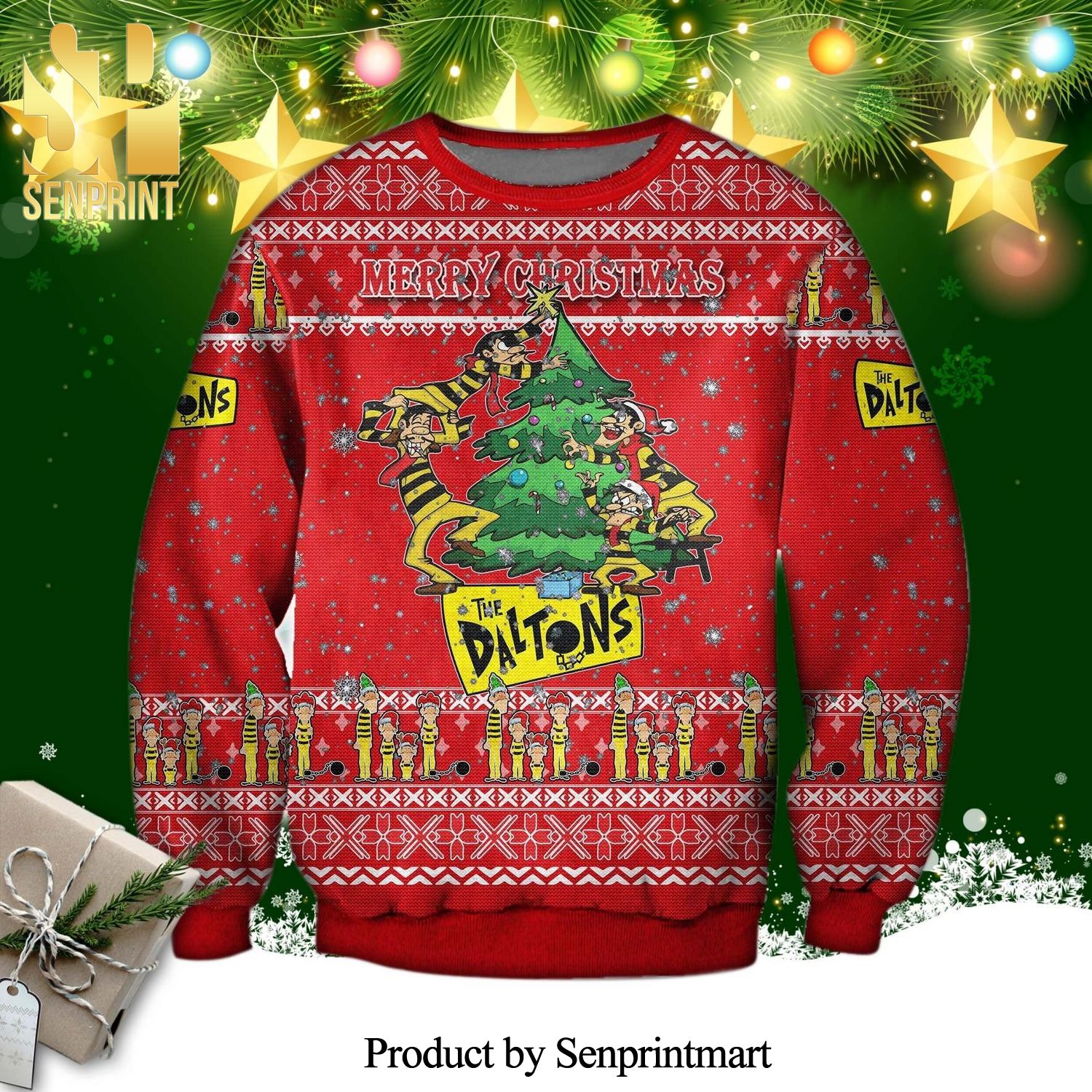 The Dalton Gang Poster Knitted Ugly Christmas Sweater