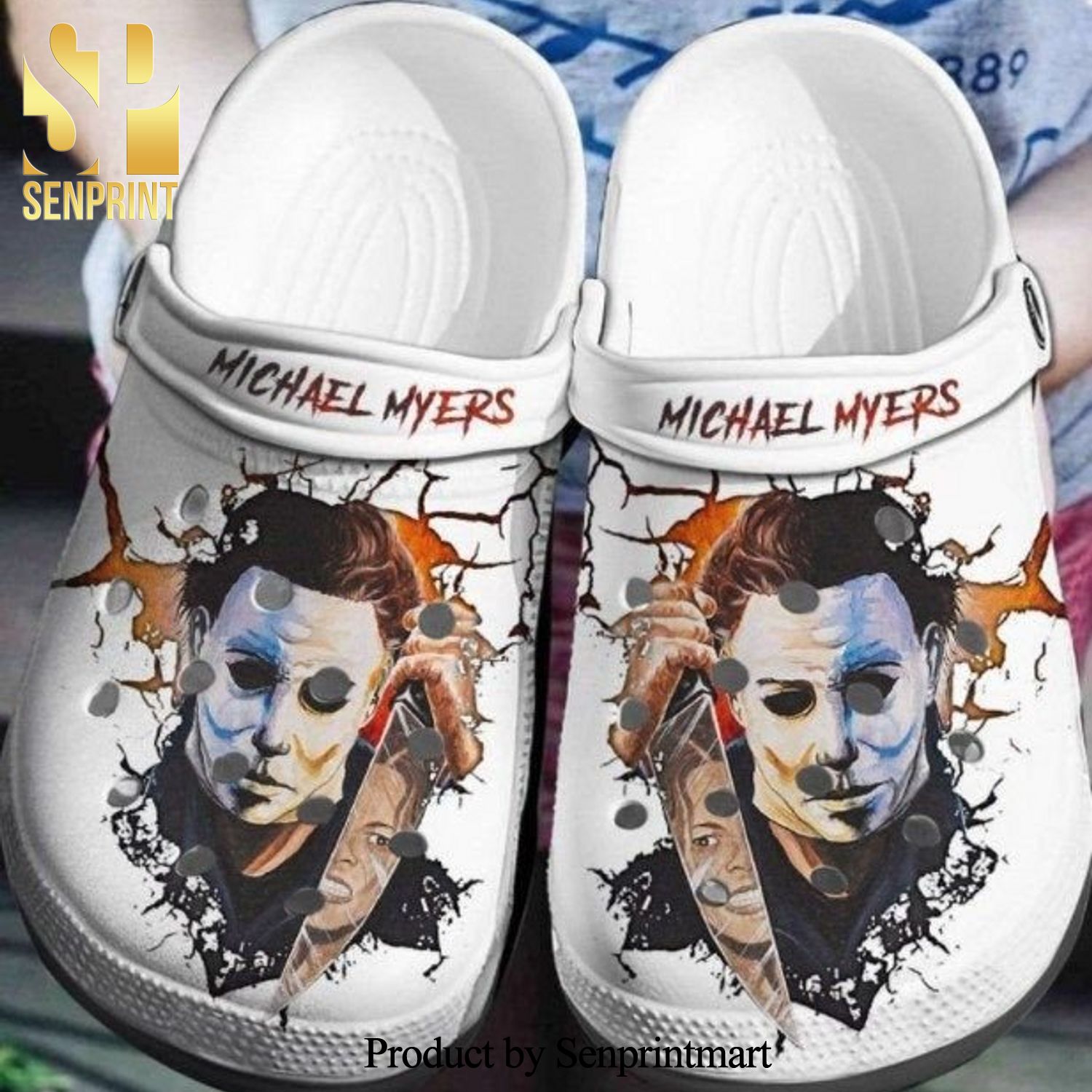 Michael Myers Rubber Crocs Shoes