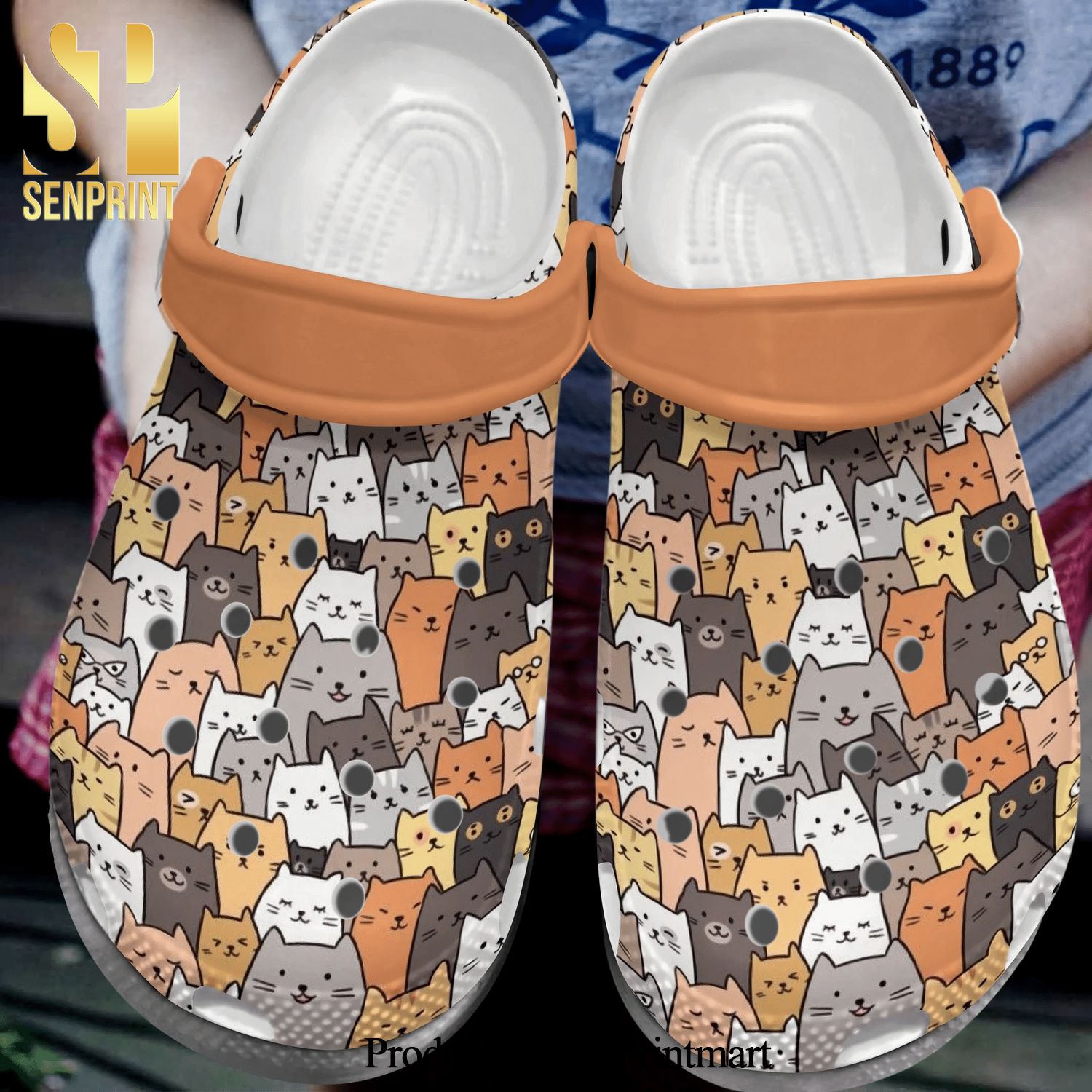 Mini Cats Cat Lover Gift For Lover Full Printing Crocs Crocband Adult Clogs