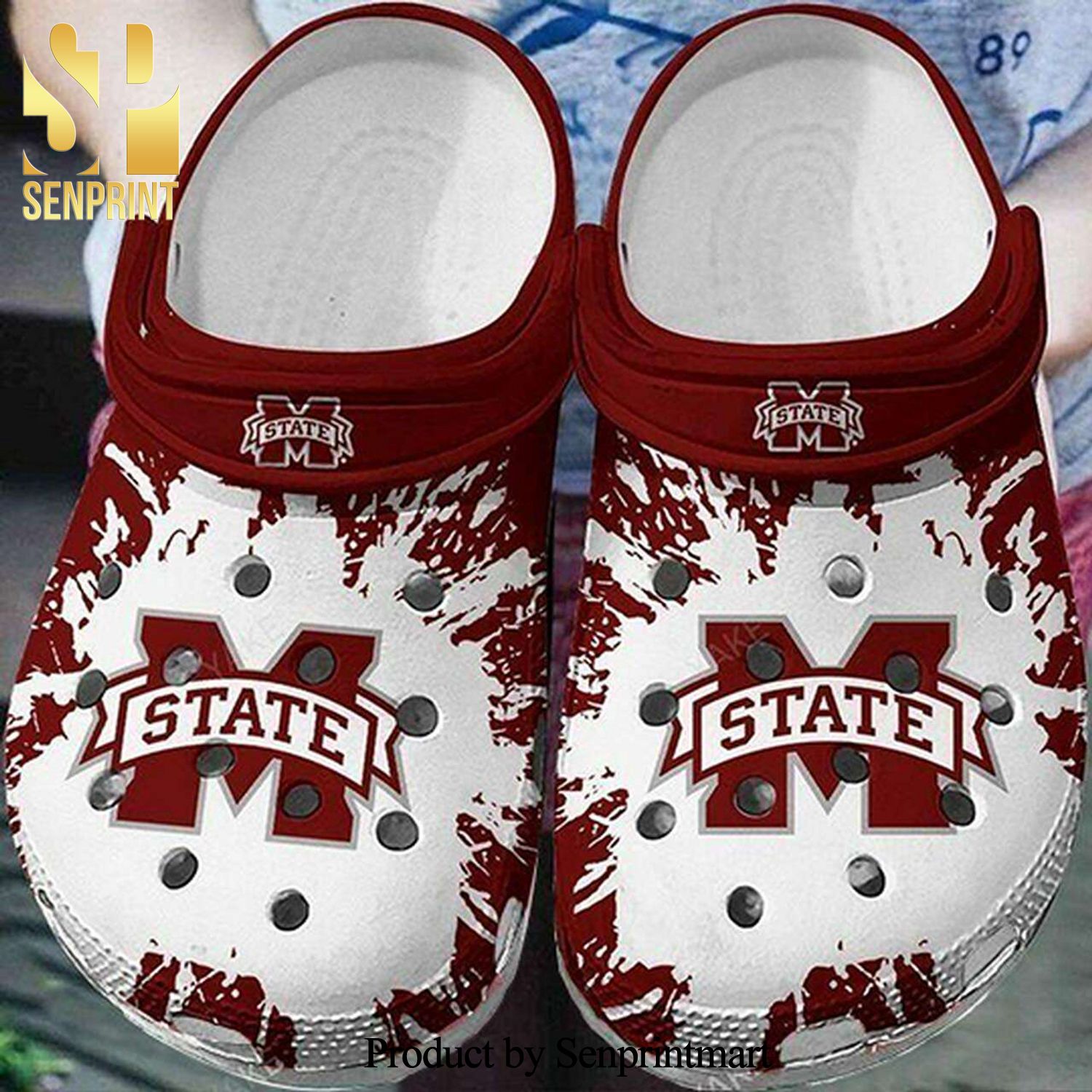 Mississippi State Bulldogs New Outfit Crocs Crocband In Unisex Adult Shoes