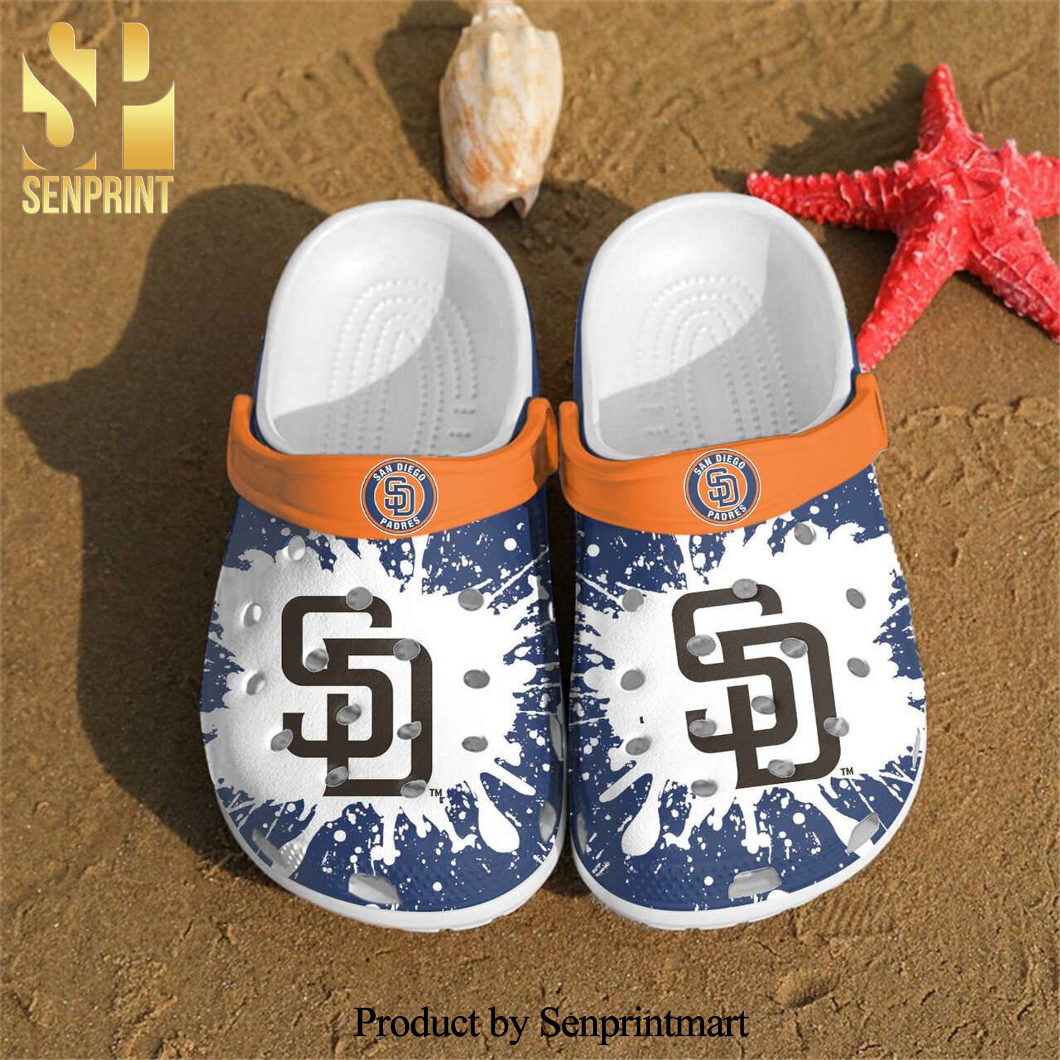 Mlb San Diego Padres New Outfit Crocs Crocband In Unisex Adult Shoes