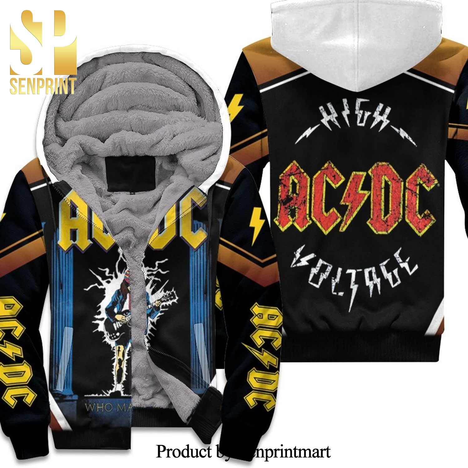 AC DC Who Made Who High Fashion Unisex Fleece Hoodie