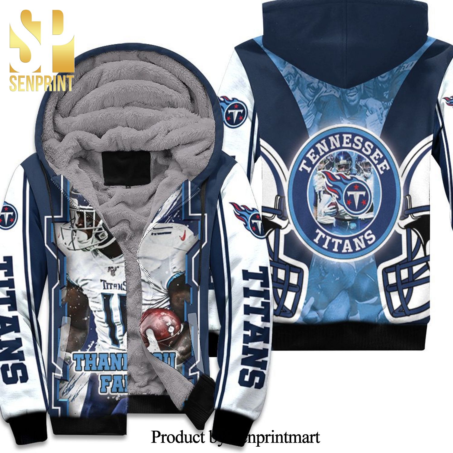 Aj Brown 11 Tennessee Titans AFC South Champions Super Bowl High Fashion Unisex Fleece Hoodie
