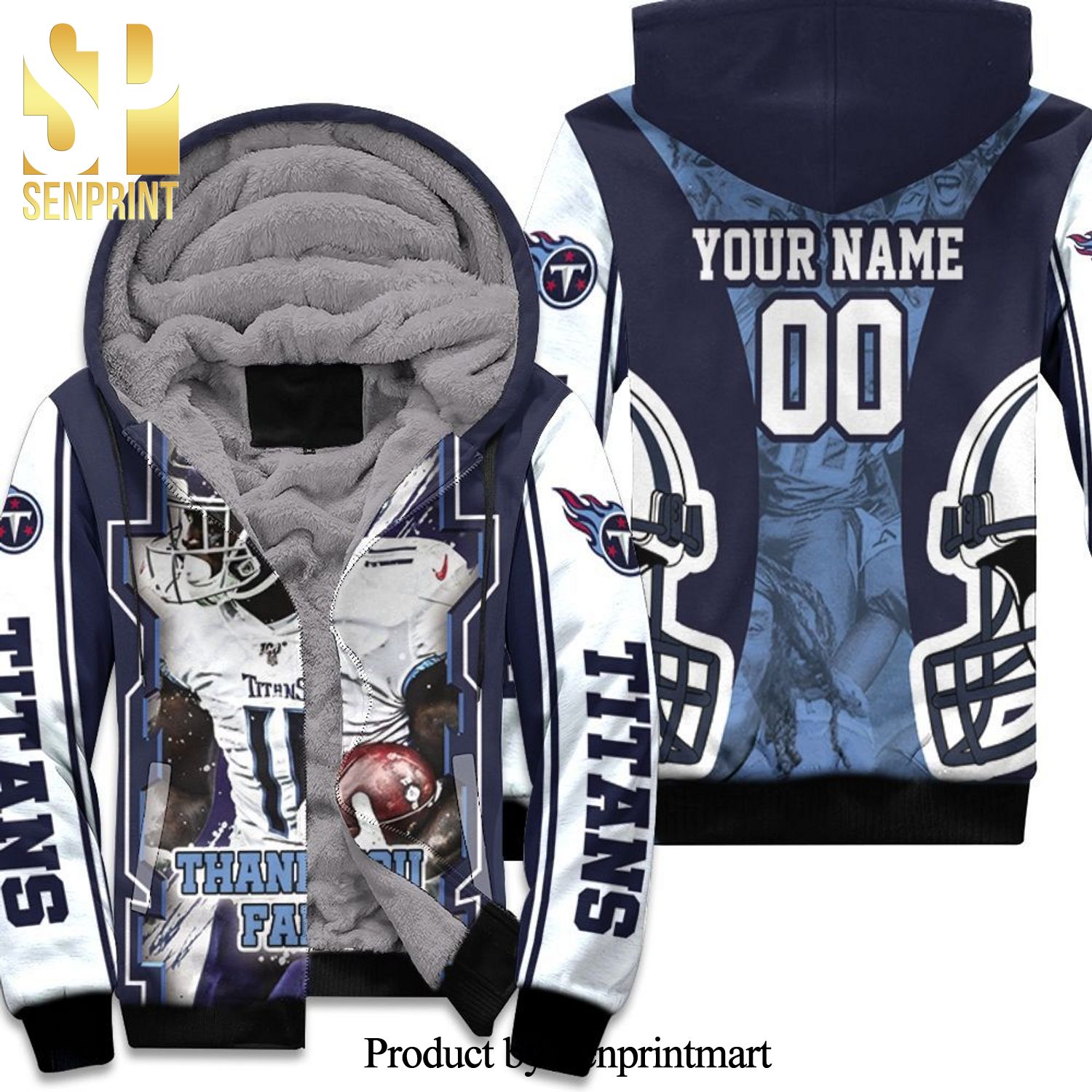 Aj Brown 11 Tennessee Titans AFC South Champions Super Bowl Personalized New Version Unisex Fleece Hoodie