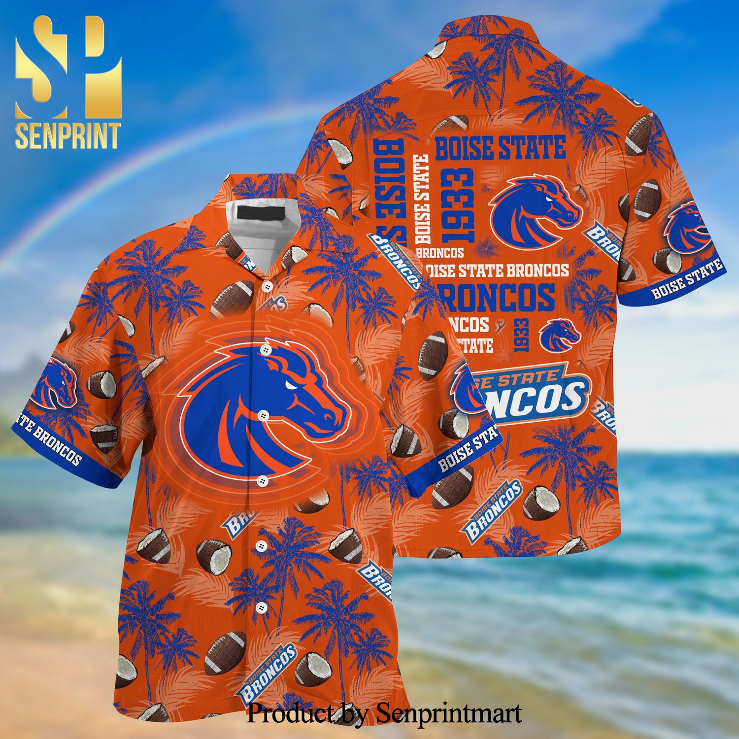 Boise State Broncos Full Printing Hawaiian Shirt New Gift For Summer