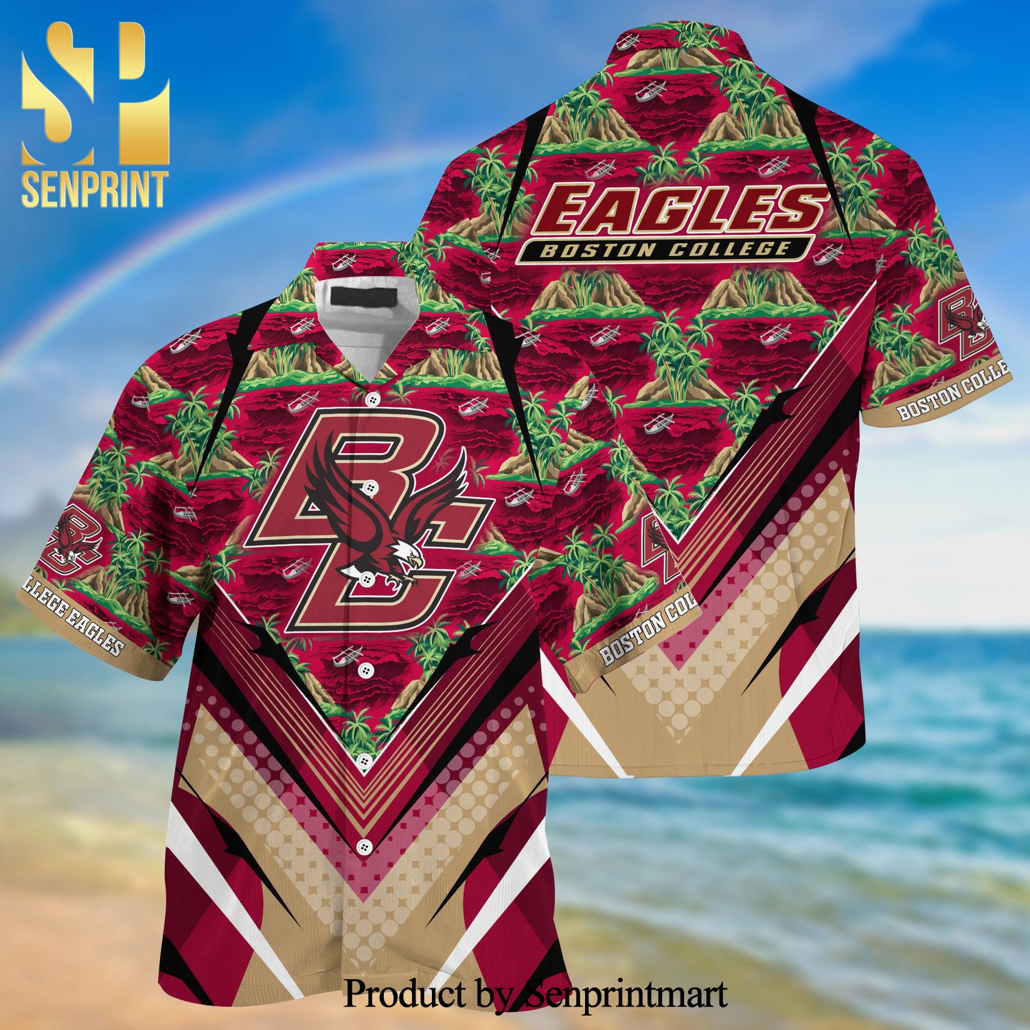 Boston College Eagles Summer Hawaiian Shirt And Shorts For Sports Fans This Season