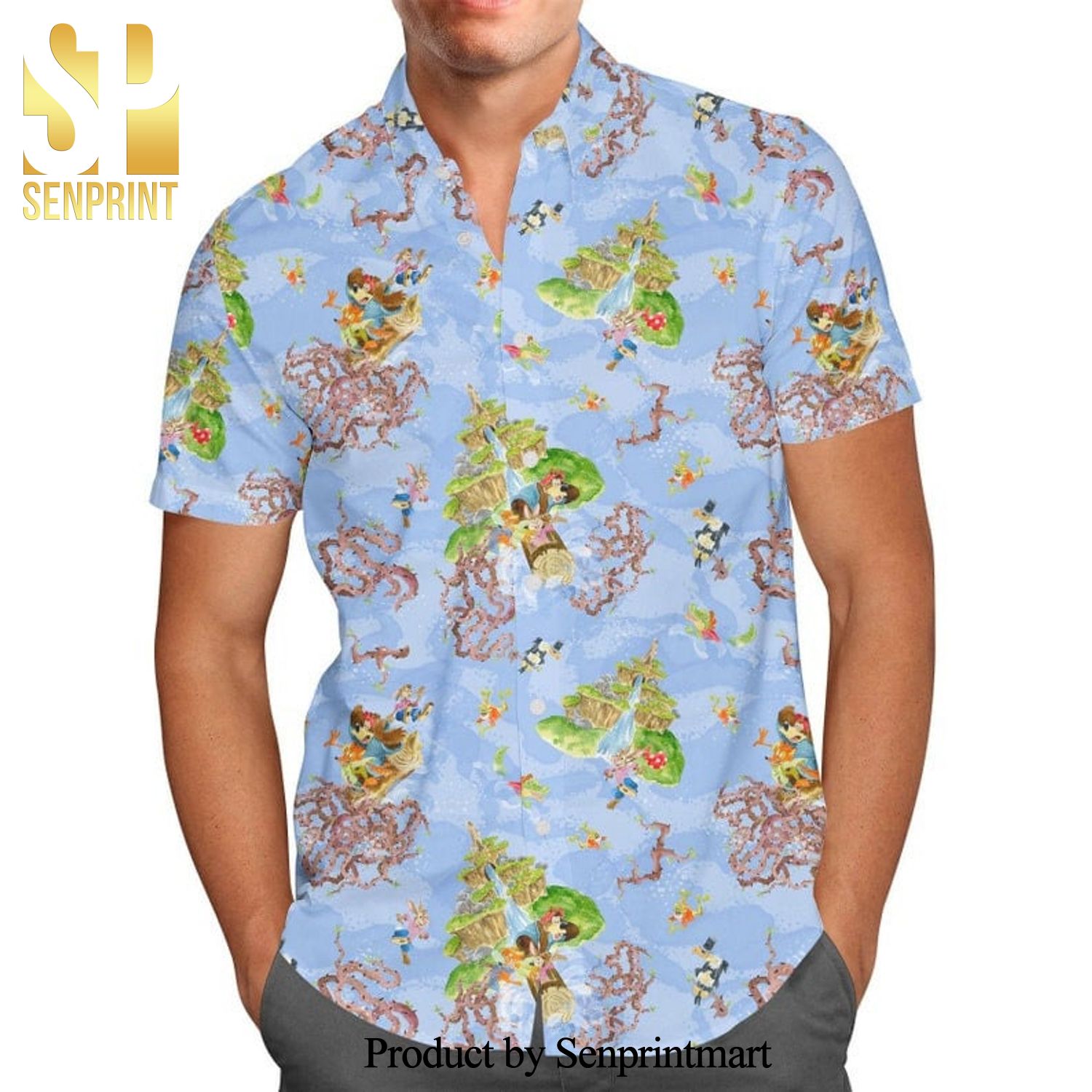 Briar Patch Splash Mountain Disney Cartoon Graphics Full Printing Hawaiian Shirt