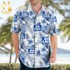 Bud Light Black Palm Tree Full Printing Aloha Summer Beach Hawaiian Shirt – White Blue