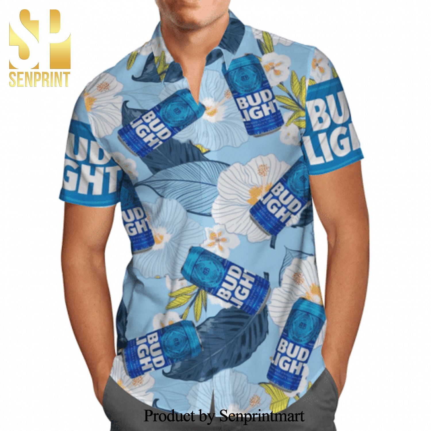 Bud Light Flower Full Printing Hawaiian Shirt