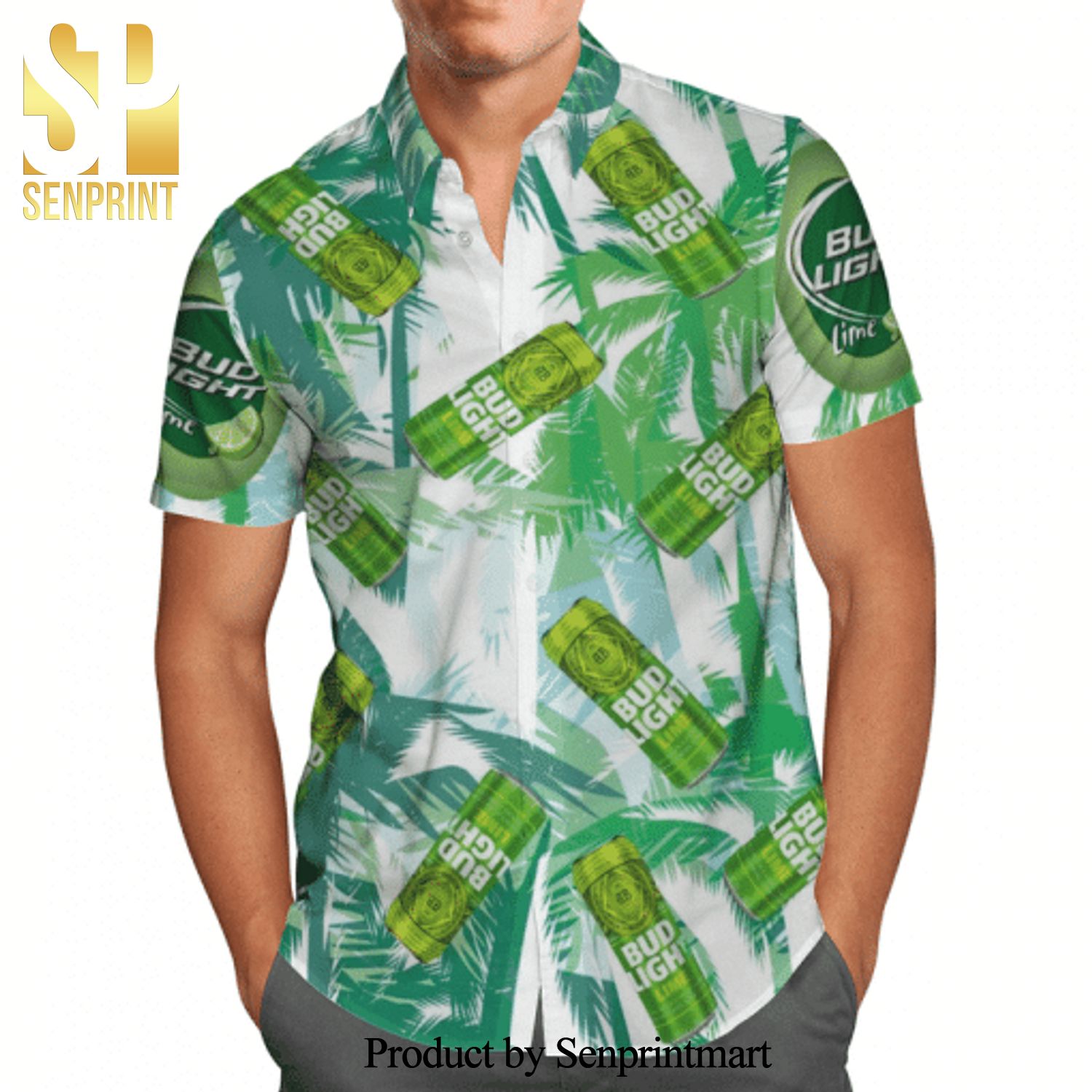 Bud Light Lime Full Printing Hawaiian Shirt