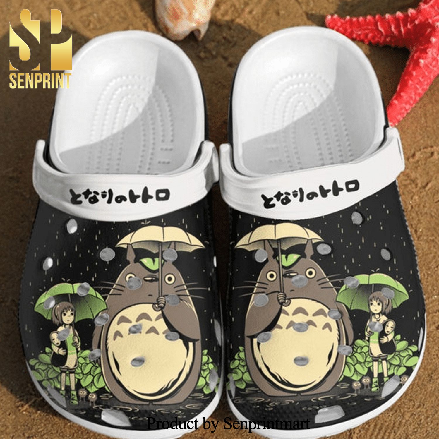 My Neighbor Totoro Full Printing Crocs Crocband In Unisex Adult Shoes