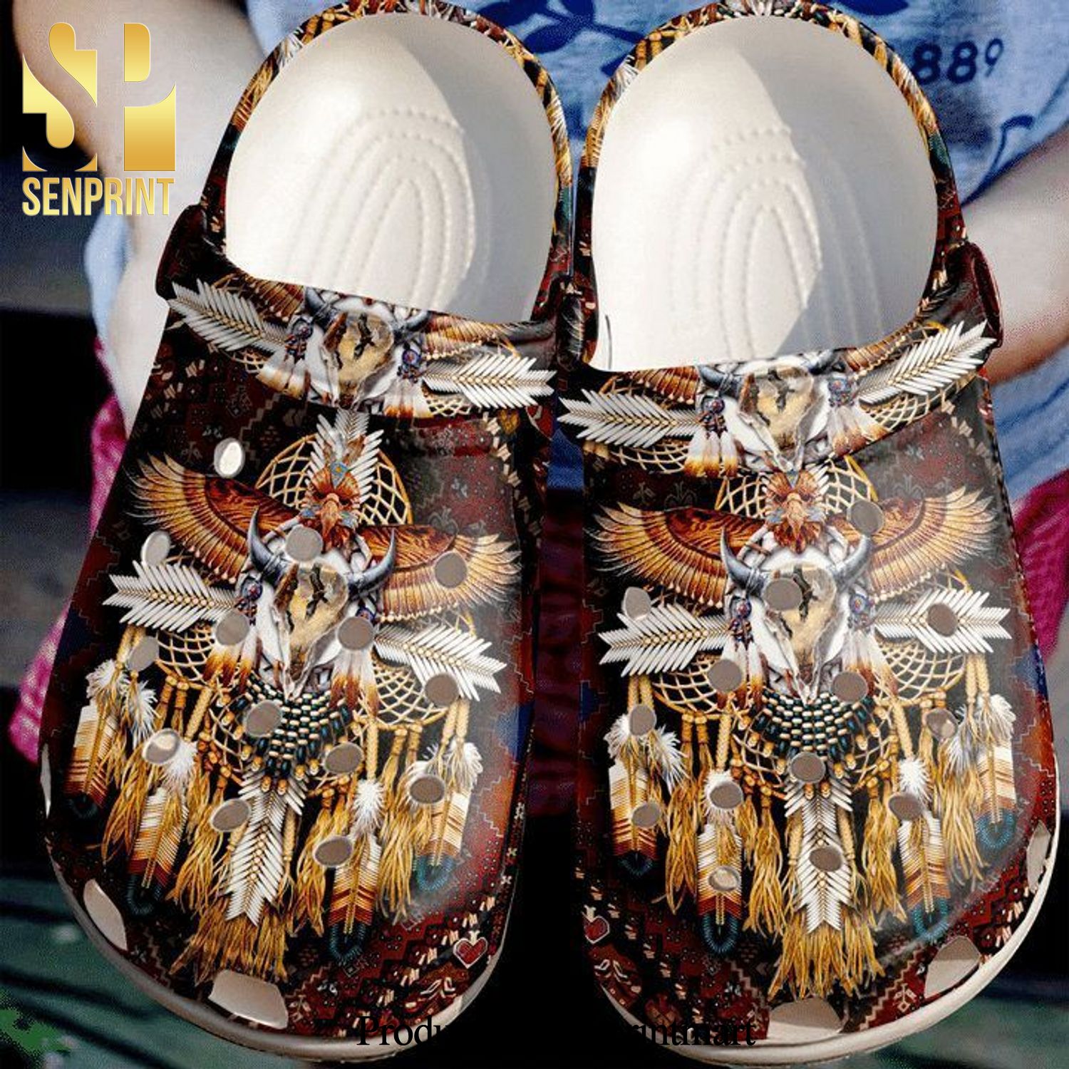 Native American Street Style Crocs Shoes