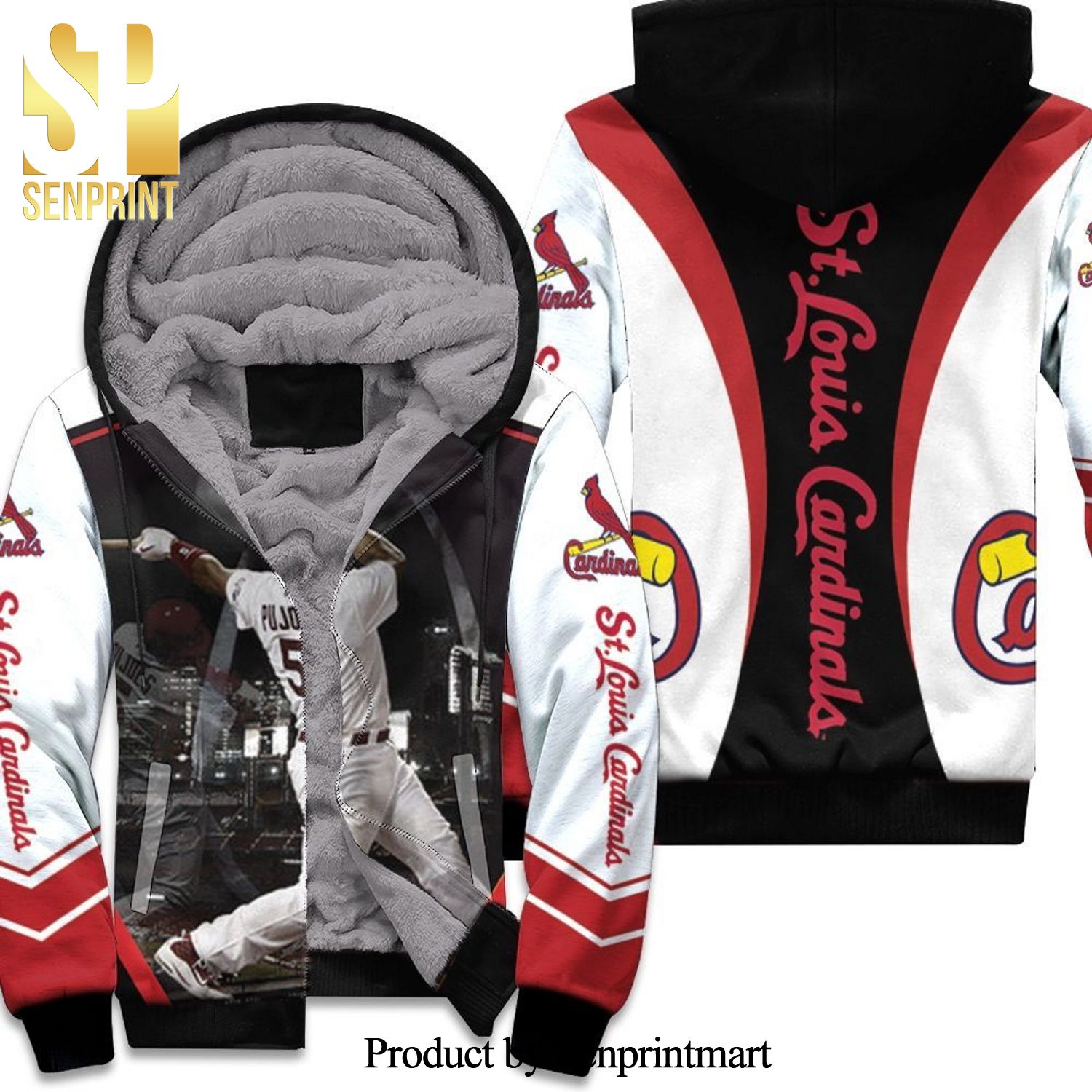 Albert Pujols Legend Of St Louis Cardinals Busch Stadium Best Outfit 3D Unisex Fleece Hoodie