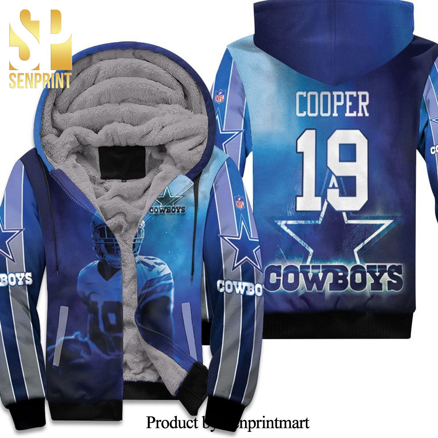 Amari Cooper 19 Dallas Cowboys Street Style Unisex Fleece Hoodie