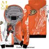Anaheim Ducks Nhl Fans Skull Hot Outfit Unisex Fleece Hoodie