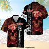 Budweiser Beer Palm Tree Full Printing Aloha Summer Beach Hawaiian Shirt – White Red