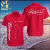 Budweiser Full Printing Hawaiian Shirt – White