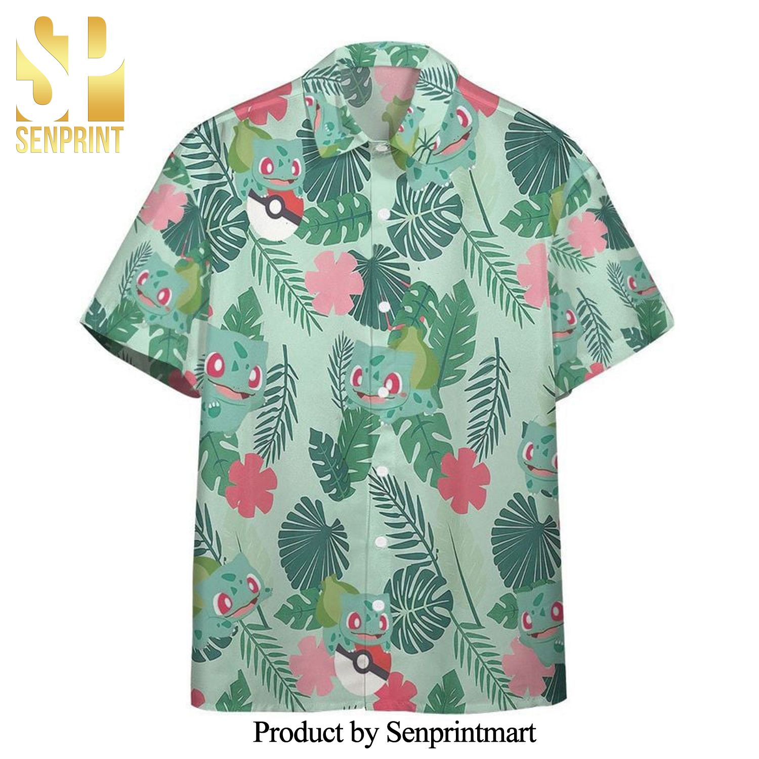 Bulbasaur Pokemon Leaf Full Printing Hawaiian Shirt