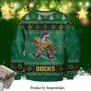 The Mighty Ducks Disney Snowflake Pattern Knitted Ugly Christmas Sweater – Green