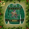 The Mighty Ducks Disney Snowflake Pattern Knitted Ugly Christmas Sweater – Green