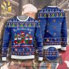 The Muppet Show Zildjian Drums Knitted Ugly Christmas Sweater – Blue