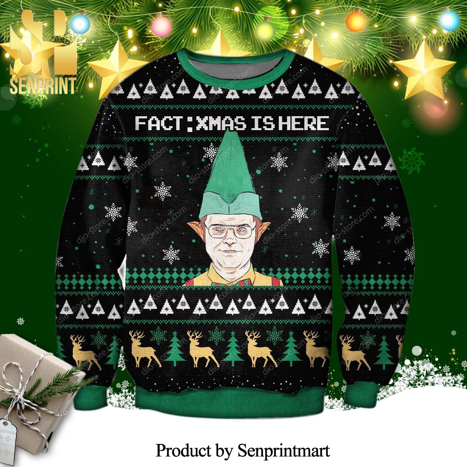 The Office Dwight Christmas Knitted Ugly Christmas Sweater