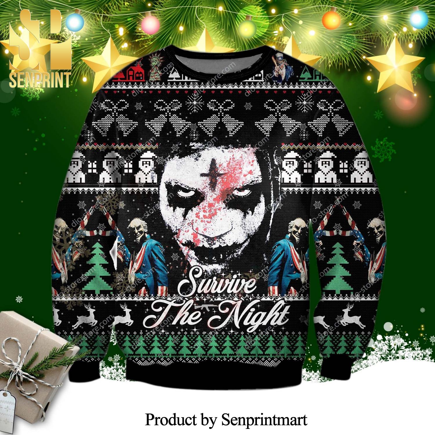 The Purge Series Knitted Ugly Christmas Sweater