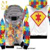 Autism Support Boys Abilities Outweigh Disabilities New Style Unisex Fleece Hoodie