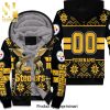 Baby Yoda Hugs Pittsburgh Steelers Rugby Ball NFL Season New Type Unisex Fleece Hoodie
