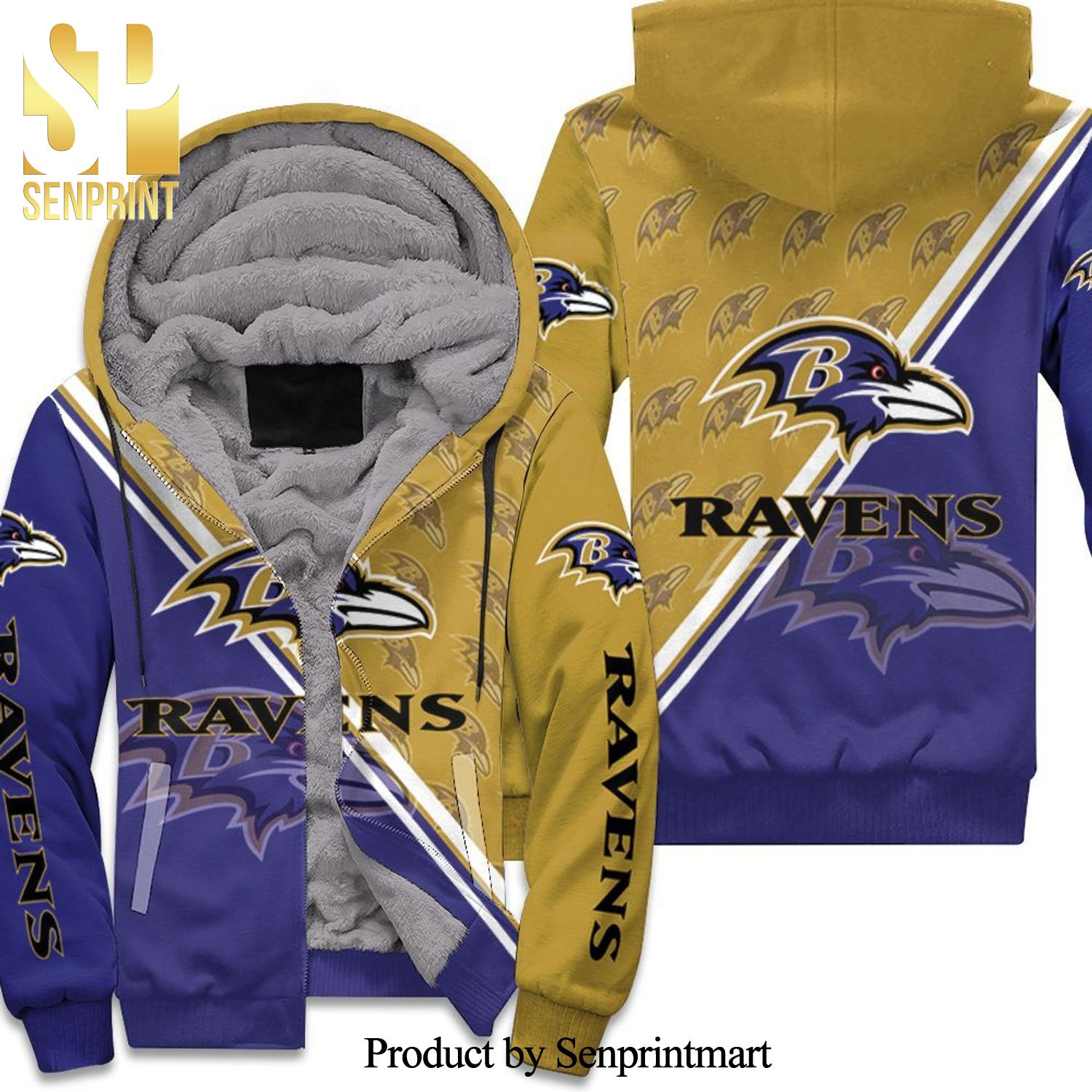 Baltimore Ravens 3D Unisex Fleece Hoodie