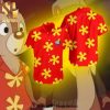 Chip And Dale Chipmunks Nuts Disney Cartoon Graphics Full Printing Combo Hawaiian Shirt And Beach Shorts – White