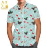 Christmas Mistletoe Full Printing Summer Short Sleeve Hawaiian Beach Shirt – Red