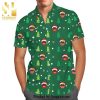 Christmas Mistletoe Full Printing Summer Short Sleeve Hawaiian Beach Shirt – Red