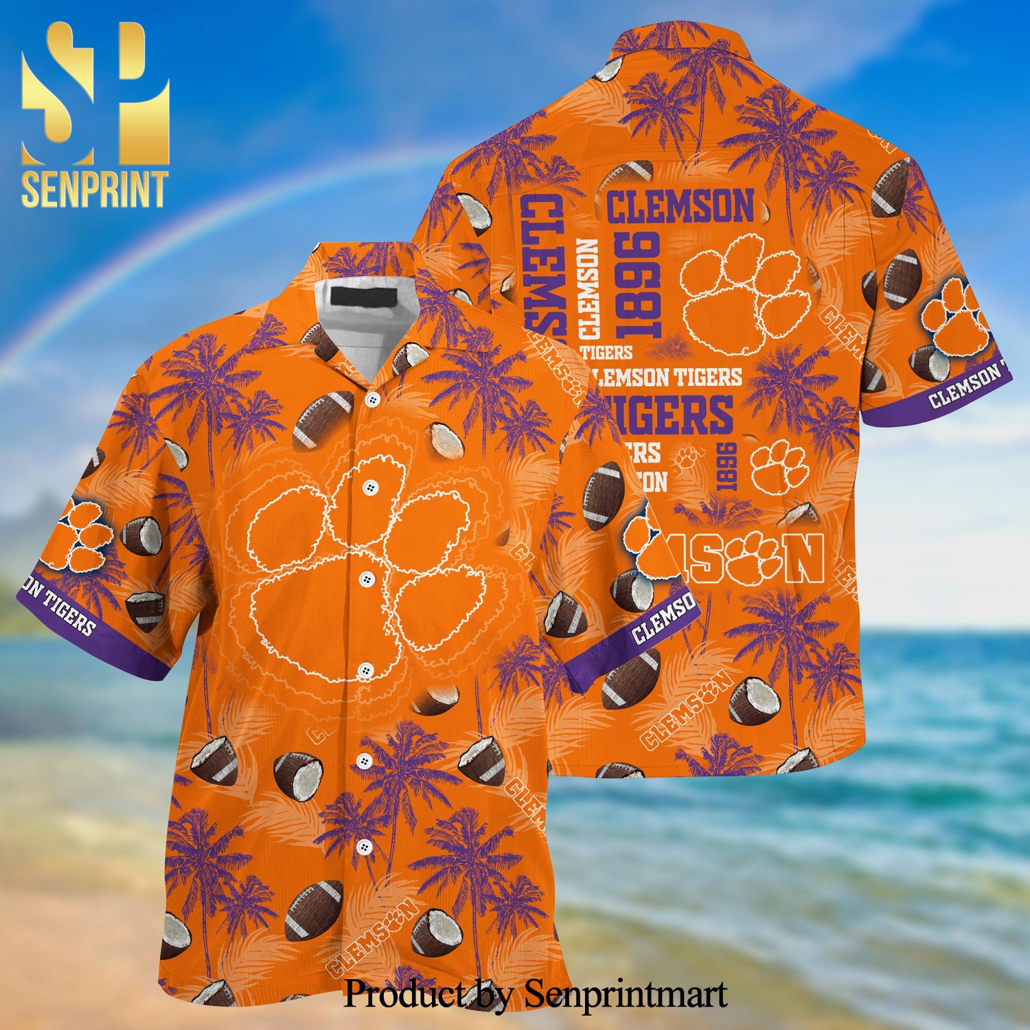 Clemson Tigers 3D Full Printing Hawaiian Shirt New Gift For Summer