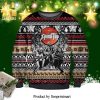 Thor God of Thunder Hammer and Mask Pattern Marvel Knitted Ugly Christmas Sweater