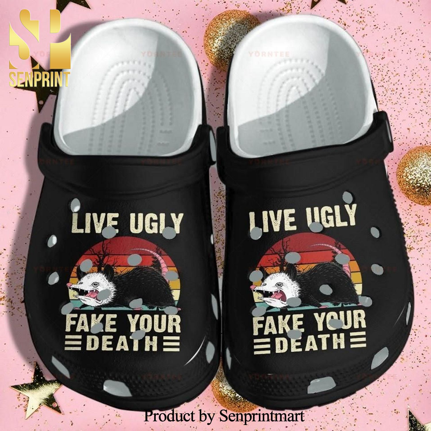 Opossum Funny Live Ugly Opossum Vintage Gift For Lover Street Style Crocs Crocband Adult Clogs