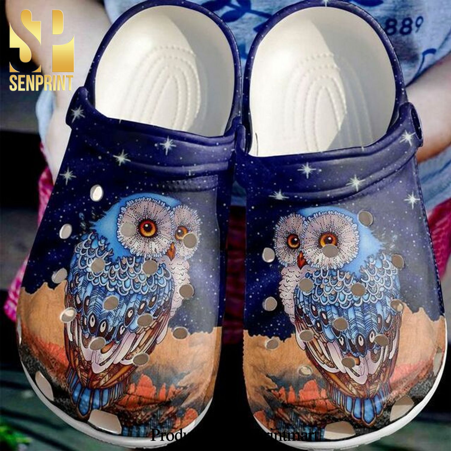 Owl Night 102 Gift For Lover Crocs Crocband Adult Clogs