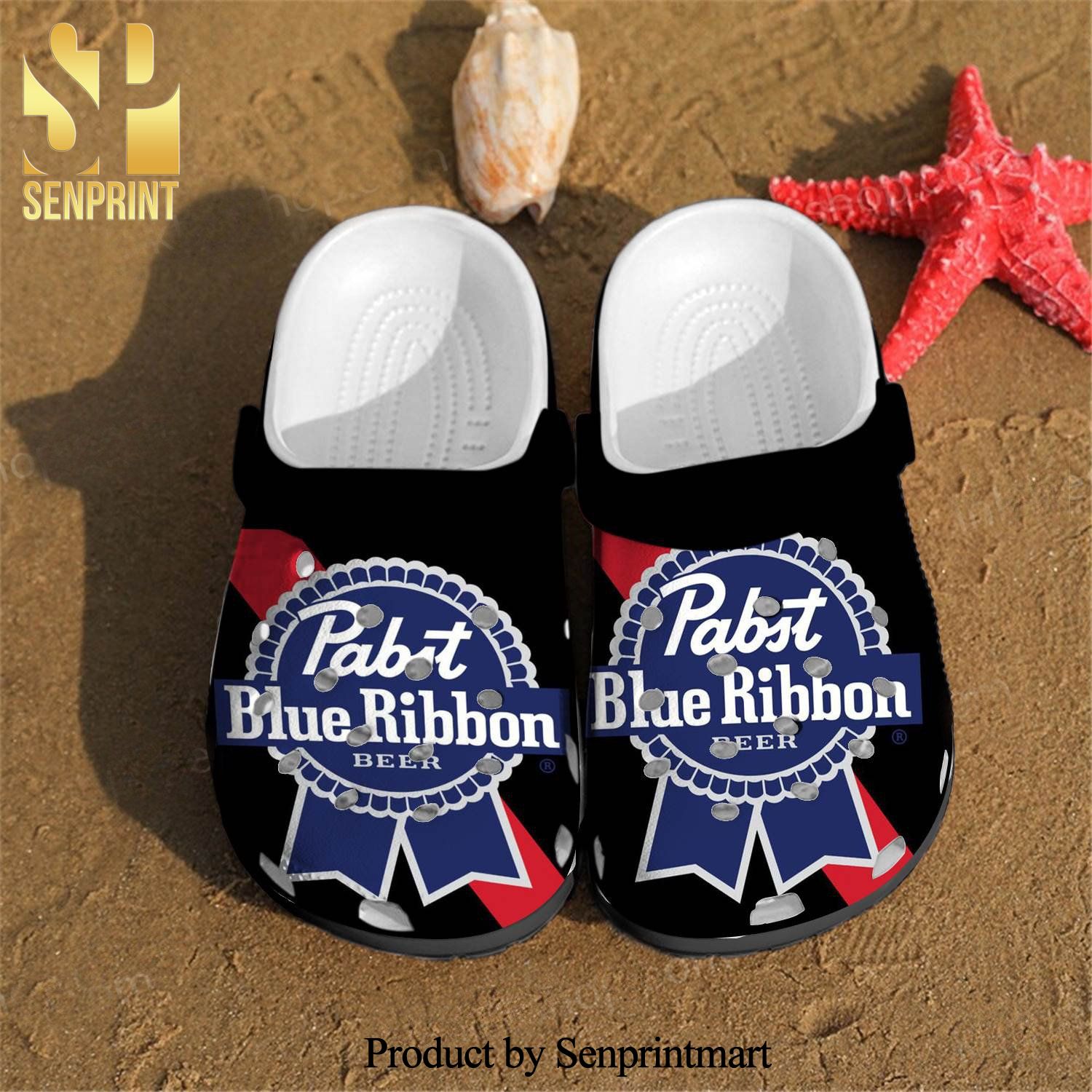 Pabst Blue Ribbon 4 Gift For Fan Classic Water Hypebeast Fashion Crocband Crocs