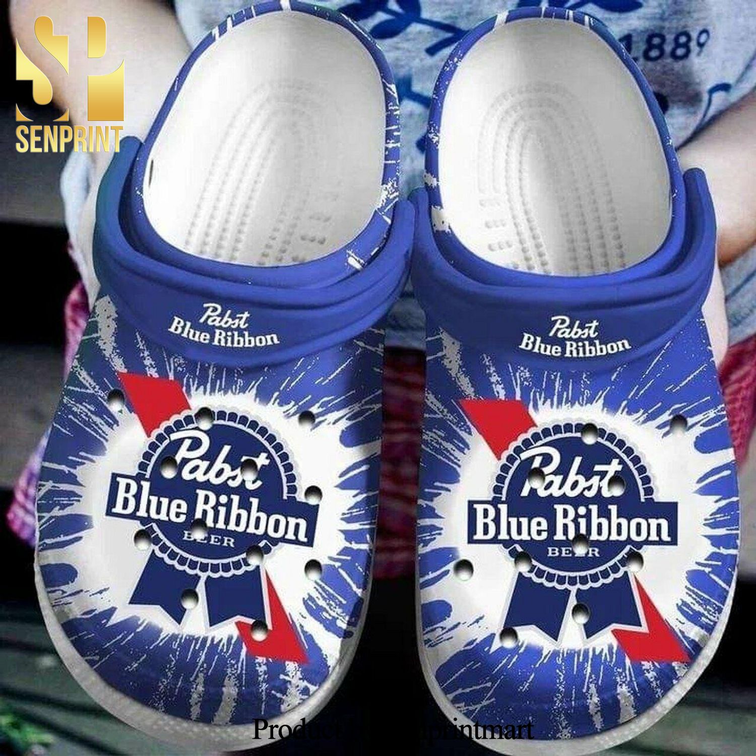 Pabst Blue Ribbon Drink Beer 102 Gift For Lover Full Printing Crocs Shoes