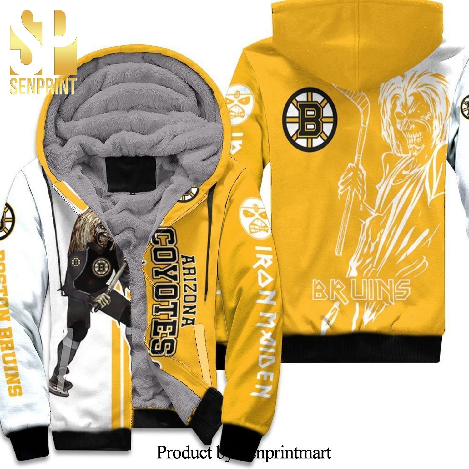 Boston Bruins And Zombie New Style Full Print Unisex Fleece Hoodie