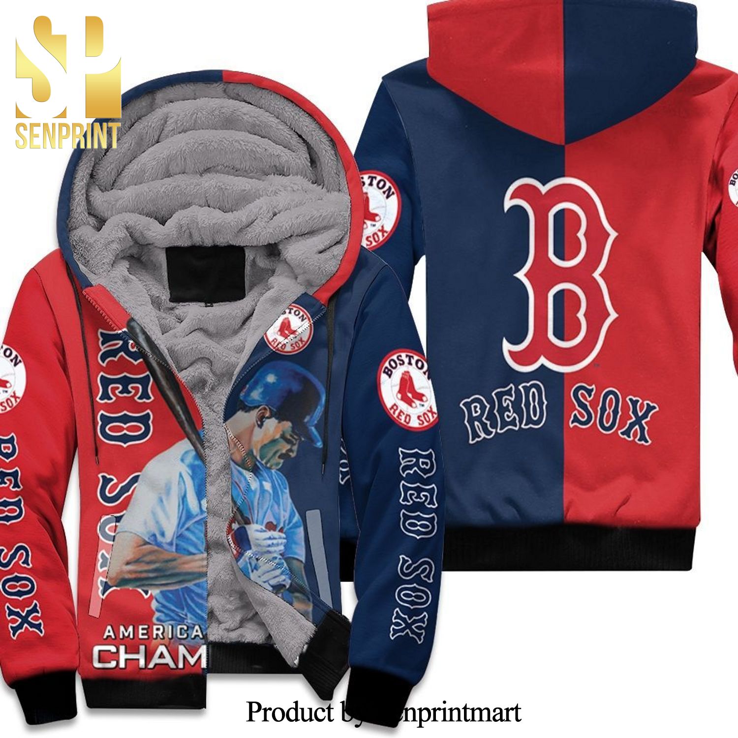 Boston Red Sox Legend Jim Rice 14 New Version Unisex Fleece Hoodie