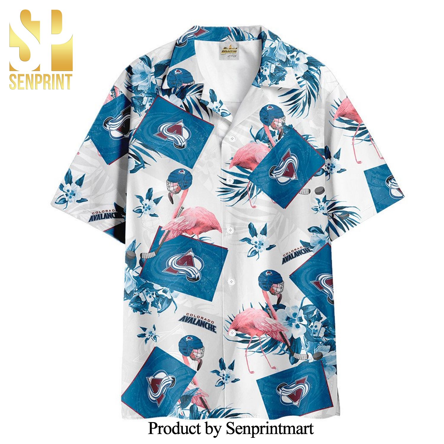 Colorado Avalanche Hawaiian Beach Shirt – Flamingo