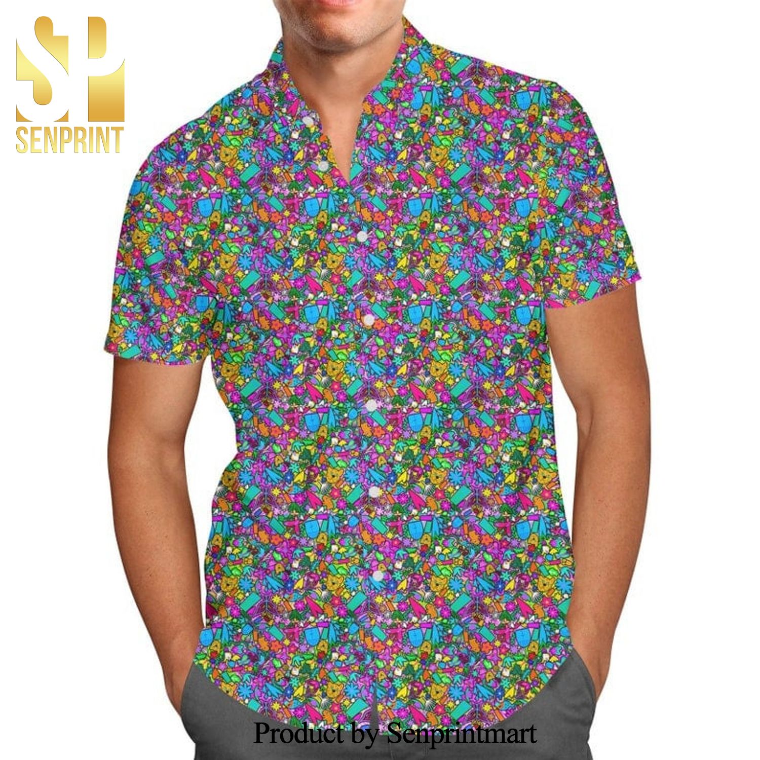 Colorful Encanto Inspired Disney Cartoon Graphics Full Printing Hawaiian Shirt