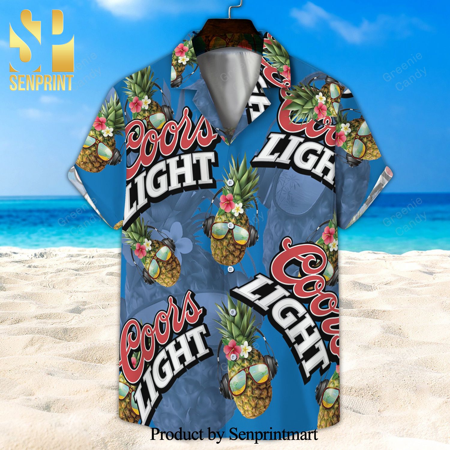 Coors Light Funny Pineapple Full Printing Hawaiian Shirt And Beach Short